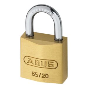 Cadenas Abus 65/20 en laiton massif avec anse en acier cémenté - S'entrouvrant, code clé 201 – Image 2