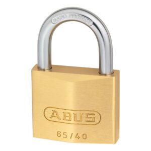 Cadenas Abus 65/40 en laiton massif avec anse en acier cémenté - S'entrouvrant, code clé 404 – Image 2