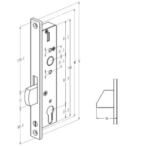 Sobinco 8022 serrure pour cylindre sans pêne demi-tour | Pêne dormant seulement – Image 4