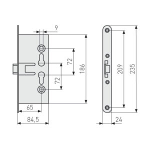 Abus EFS65 serrure à larder pour portes industrielles (Hormann,...) – Image 3