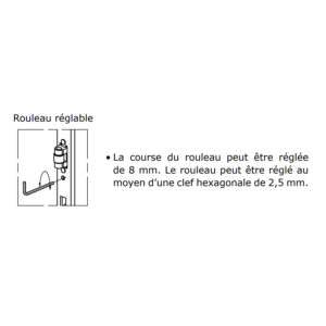 Sobinco 8411 serrure multipoint à rouleau - Têtière en U – Image 4