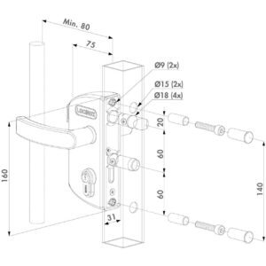Locinox LAKZ - Serrure de portillon de jardin en applique – Image 4