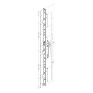 Sobinco 8411 serrure multipoint à rouleau - Têtière plate – Image 3