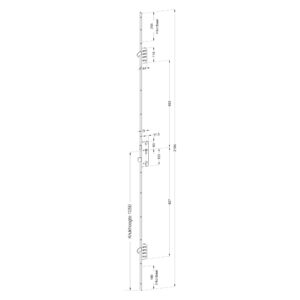 Winkhaus-M2-serrure multipoint - Mesures
