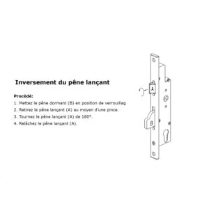 Sobinco 8601 serrure monopoint avec têtière en U – Image 6