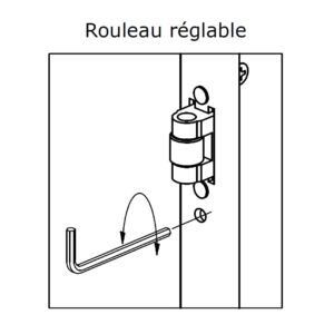 Sobinco 8611 serrure monopoint à rouleau - Têtière plate – Image 5