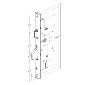 Sobinco 8601 serrure monopoint avec têtière en U – Image 5