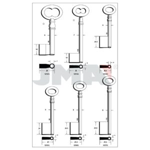Ébauche de clé JMA 1214G – vue groupée