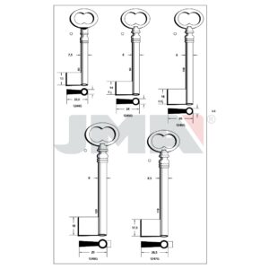 Ébauche de clé JMA 1248G – vue groupée