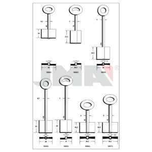 Ébauche de clé JMA 1603G – vue groupée