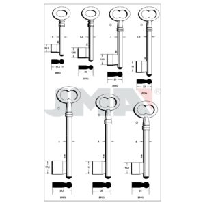 Ébauche de clé JMA 205G – vue groupée