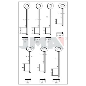 Ébauche de clé JMA 234G – vue groupée
