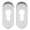 Artitec 05015 paire de rosaces cylindre ovales inox mat