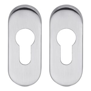 Artitec 05015 paire de rosaces cylindre ovales inox mat