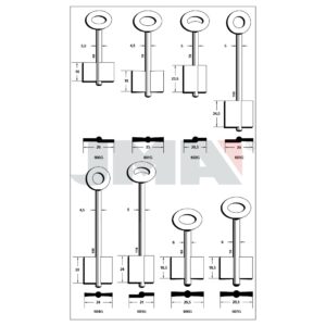 Ébauche de clé JMA 600G – vue groupée