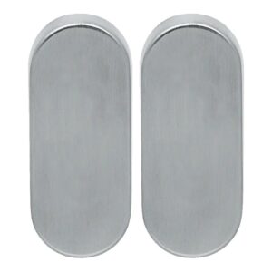 Artitec 91383-2 paire de rosaces aveugles ovales inox mat