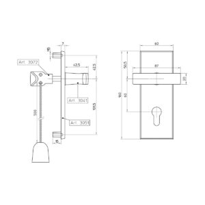 Nemef 3023 garniture pour serrure de porte de garage – Image 2