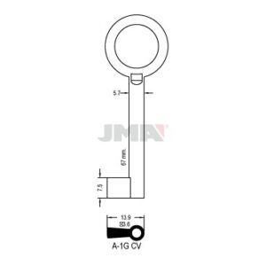 Ébauche de clé JMA A-1G(CV)