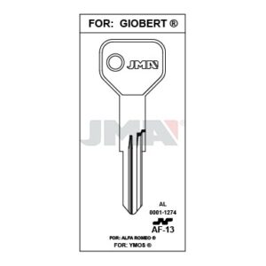 Ébauche de clé JMA AF-13 – vue groupée