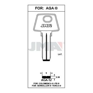 Ébauche de clé JMA AGA-12 – vue groupée
