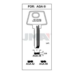 Ébauche de clé JMA AGA-42 – vue groupée