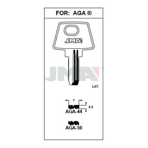 Ébauche de clé JMA AGA-50 – vue groupée