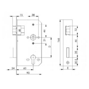 AMF 142U serrure de portail sans coffre | Différentes têtières disponibles – Image 2
