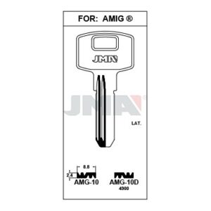 Ébauche de clé JMA AMG-10D – vue groupée