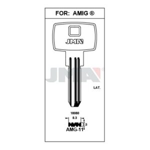Ébauche de clé JMA AMG-11 – vue groupée