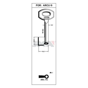 Ébauche de clé JMA ARC-1G – vue groupée