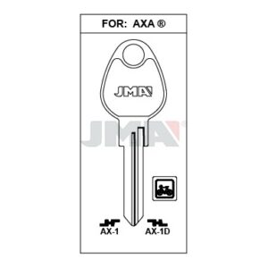 Ébauche de clé JMA AX-1D – vue groupée