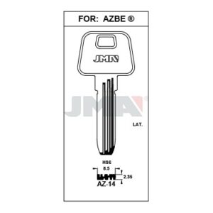 Ébauche de clé JMA AZ-14 – vue groupée