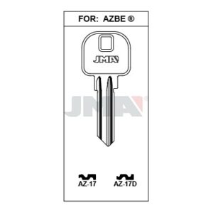 Ébauche de clé JMA AZ-17D – vue groupée