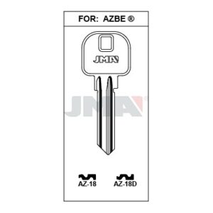 Ébauche de clé JMA AZ-18 – vue groupée
