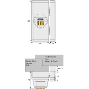 Abus FTS 106 | Verrou de fenêtre à code | Certifié VdS – Image 4
