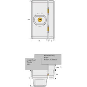 Abus FTS 96 | Verrou de fenêtre à clé | Certifié VdS – Image 5
