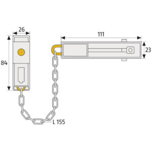 Abus SK78 | Chaîne de porte à clé | Pour portes en bois – Image 5
