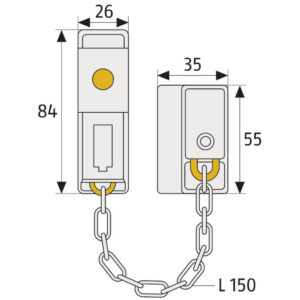 Abus SK79 | Chaîne de porte à clé | Pour portes à profil étroit – Image 6