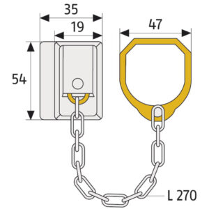 Abus SK89 | Chaîne de porte | Fixation sur béquille – Image 3