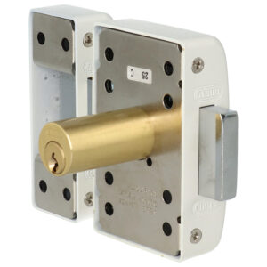 Abus V83 CB45 | Verrou de porte en applique | Bouton à l'intérieur et cylindre à l'extérieur – Image 3