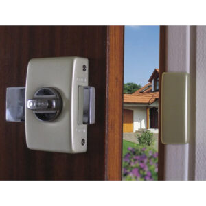Abus V83 CB45 | Verrou de porte en applique | Bouton à l'intérieur et cylindre à l'extérieur – Image 5