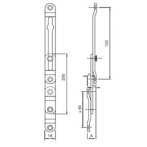 Argenta 907/17 | Compas de fenêtre | Fenêtres PVC et aluminium | 200 mm – Image 2