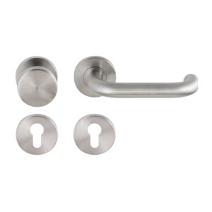 Artitec Cecil KL4 | Bouton-béquille sur rosace | Inox mat Classe 4