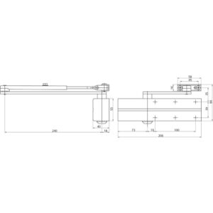 Assa Abloy DC140 | Ferme-porte à pignon et crémaillère | Avec bras compas – Image 2