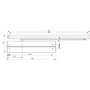 Assa Abloy DC340 | Ferme-porte sans bras | Bras à glissière ou compas – Image 2