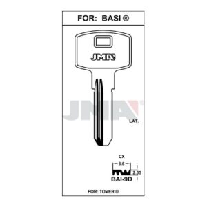 Ébauche de clé JMA BAI-9D – vue groupée