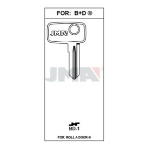 Ébauche de clé JMA BD-1 – vue groupée