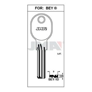 Ébauche de clé JMA BEY-1D – vue groupée