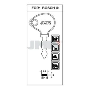 Ébauche de clé JMA BH-5 – vue groupée