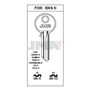 Ébauche de clé JMA BK-1D – vue groupée